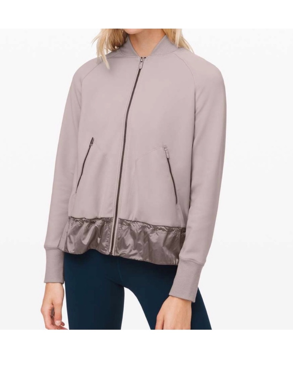 lululemon Swept Along Jacket Women Dark Chrome- Small